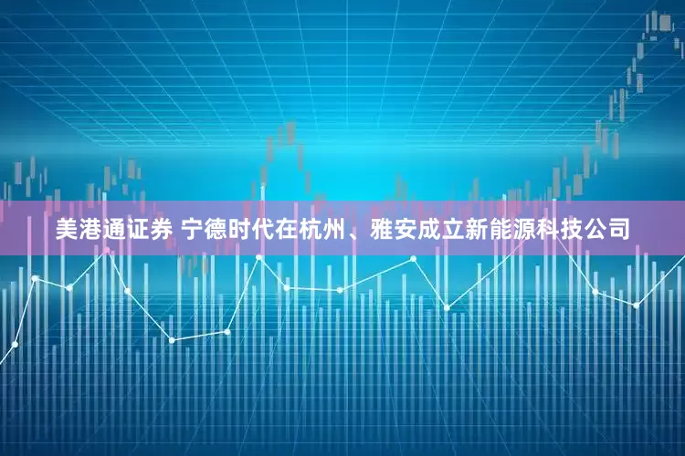 美港通证券 宁德时代在杭州、雅安成立新能源科技公司